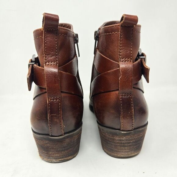 VINCE CAMUTO Booties Women's 10 M VP-Peamer Brown Leather Ankle Boots Shoes - Picture 7 of 14